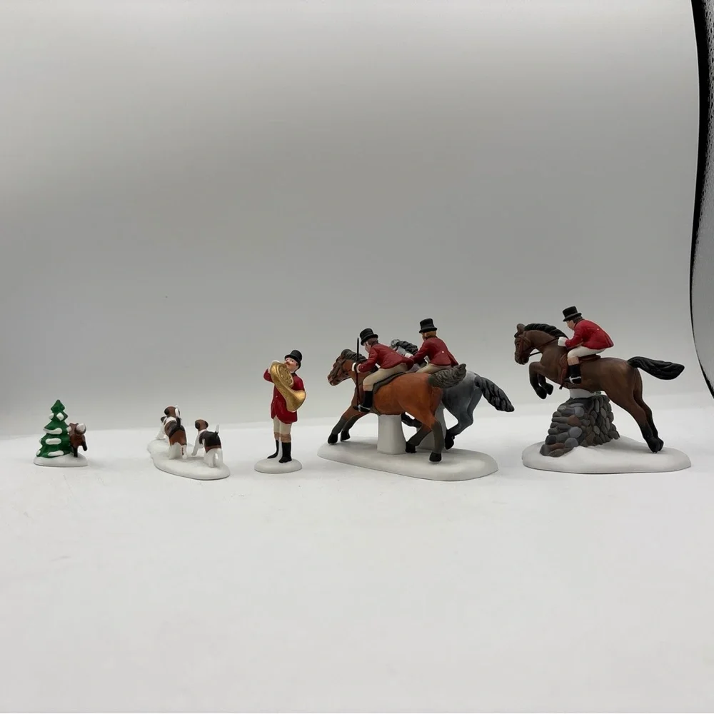 Department 56 1995 Vintage Heritage Village Collection Tallyho!‎ Set Of 5 59391